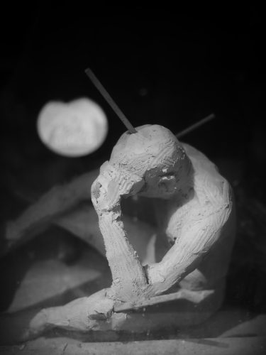 A great deal of distress was caused by the metal hold through his head